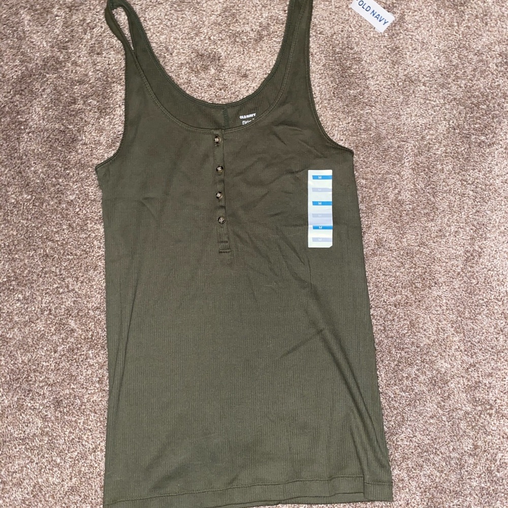 Olive green tank top